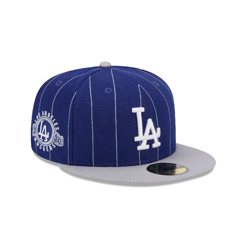 Men's luxury tie accessory-Los Angeles Dodgers Throwback Pinstripe 59FIFTY Fitted Hat