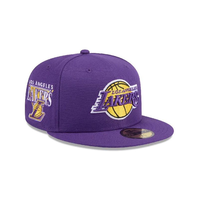 Men's durable socks accessory-Los Angeles Lakers Throwback 59FIFTY Fitted Hat