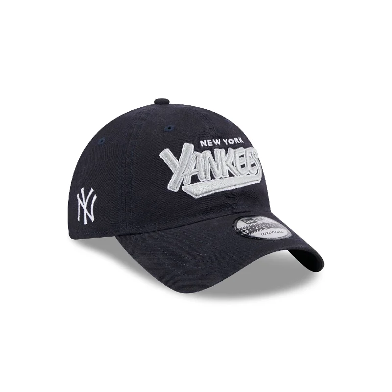 Men's breathable beanie hat-New York Yankees Throwback 9TWENTY Adjustable Hat