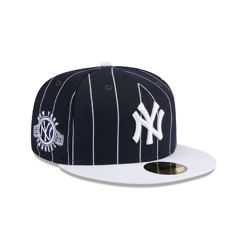 Men's trendy cotton socks-New York Yankees Throwback Pinstripe 59FIFTY Fitted Hat