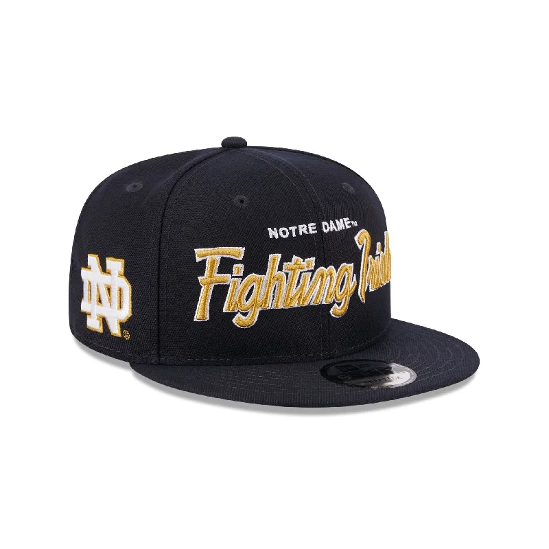 Men's stylish pocket square-Notre Dame Fighting Irish Script 9FIFTY Snapback Hat