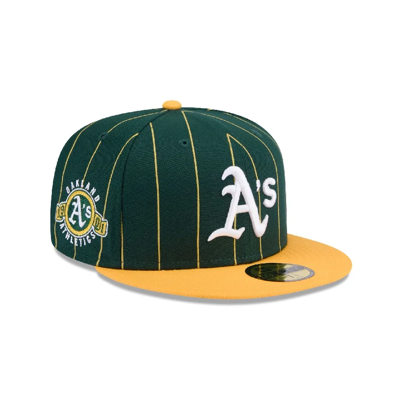 Men's stylish pocket square-Oakland Athletics Throwback Pinstripe 59FIFTY Fitted Hat