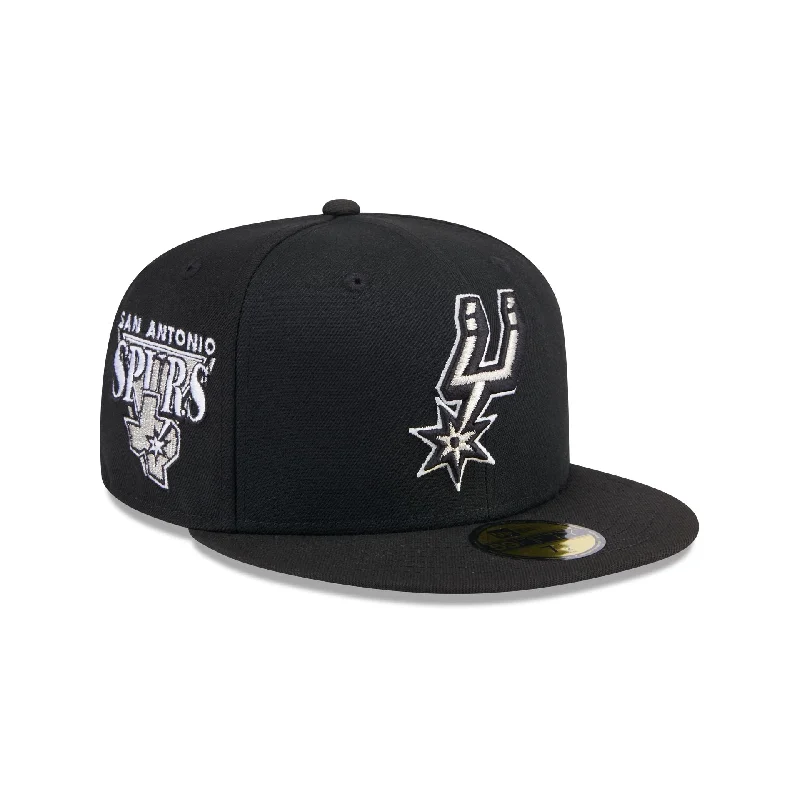 Men's trendy cotton socks-San Antonio Spurs Throwback 59FIFTY Fitted Hat