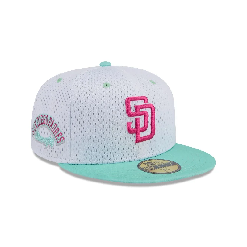 Men's trendy sunglasses-San Diego Padres Throwback Mesh 59FIFTY Fitted Hat