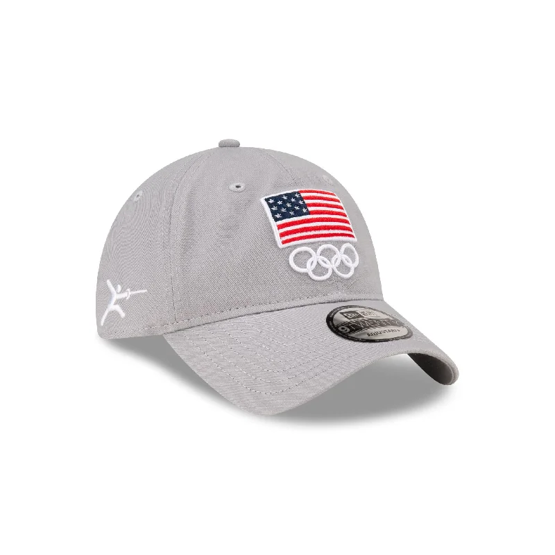 Men's trendy cotton socks-Team USA Fencing Gray 9TWENTY Adjustable Hat