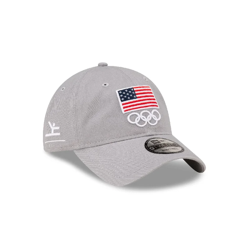 Men's stylish pocket square-Team USA Gymnastics Gray 9TWENTY Adjustable Hat