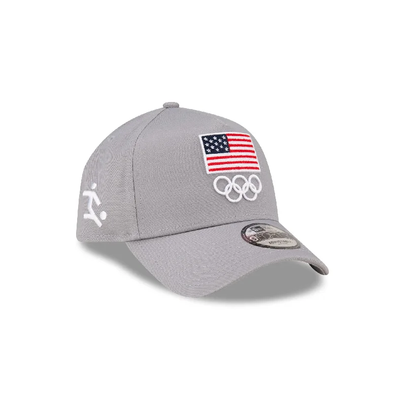 Men's classic pocket square-Team USA Soccer Gray 9FORTY A-Frame Snapback Hat