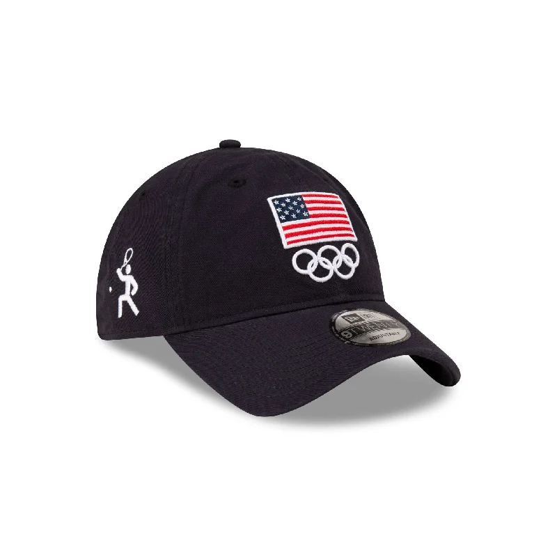 Men's classic baseball cap-Team USA Tennis Navy 9TWENTY Adjustable Hat