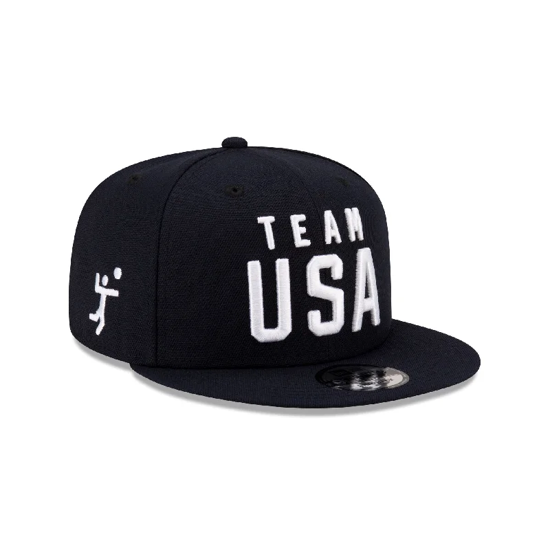 Men's trendy pocket square-Team USA Volleyball Navy 9FIFTY Snapback Hat