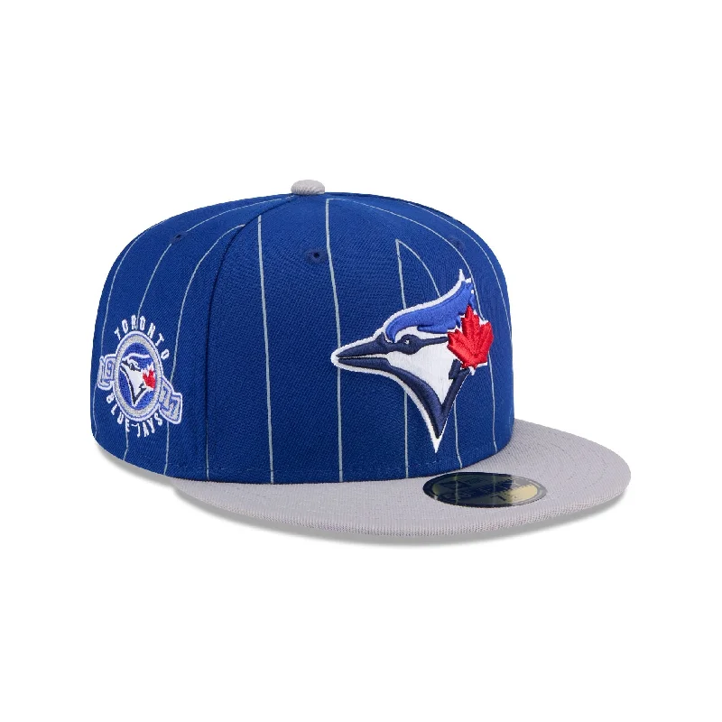 Men's breathable pocket square-Toronto Blue Jays Throwback Pinstripe 59FIFTY Fitted Hat