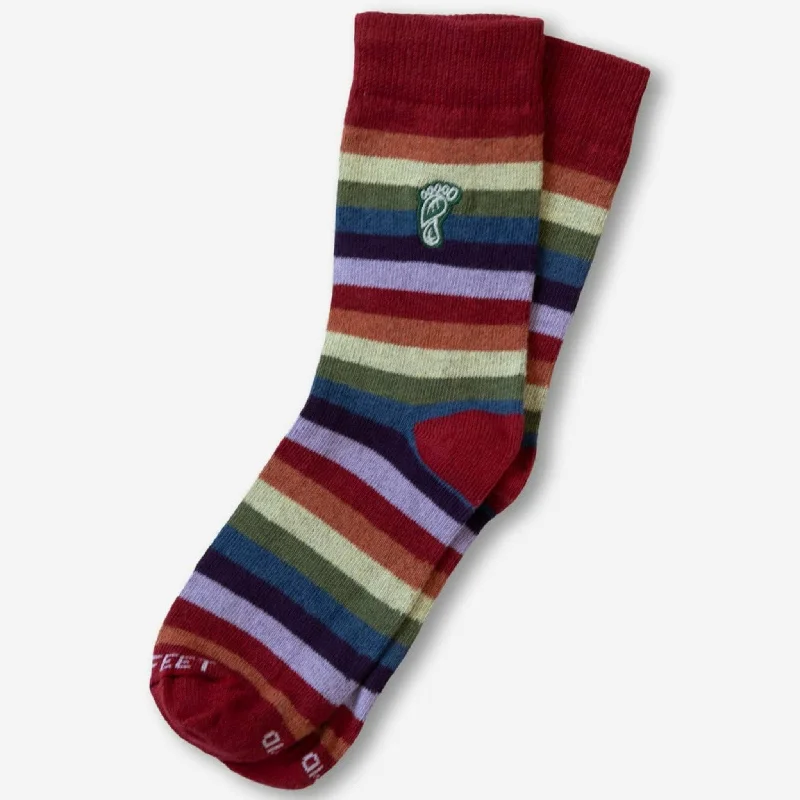 Men's classic tie accessory-Hippy Feet Rainbows Crew Socks