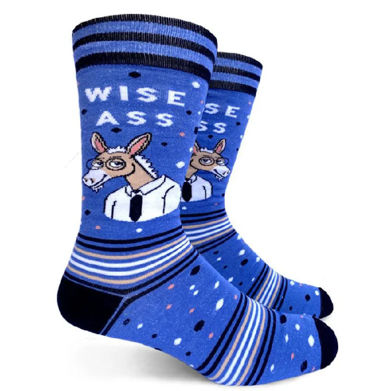 Men's soft cotton scarf-Men's Wise Ass Socks