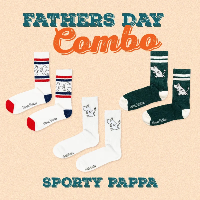 Men's modern scarf accessory-Moomin Sporty Pappa Socks Combo