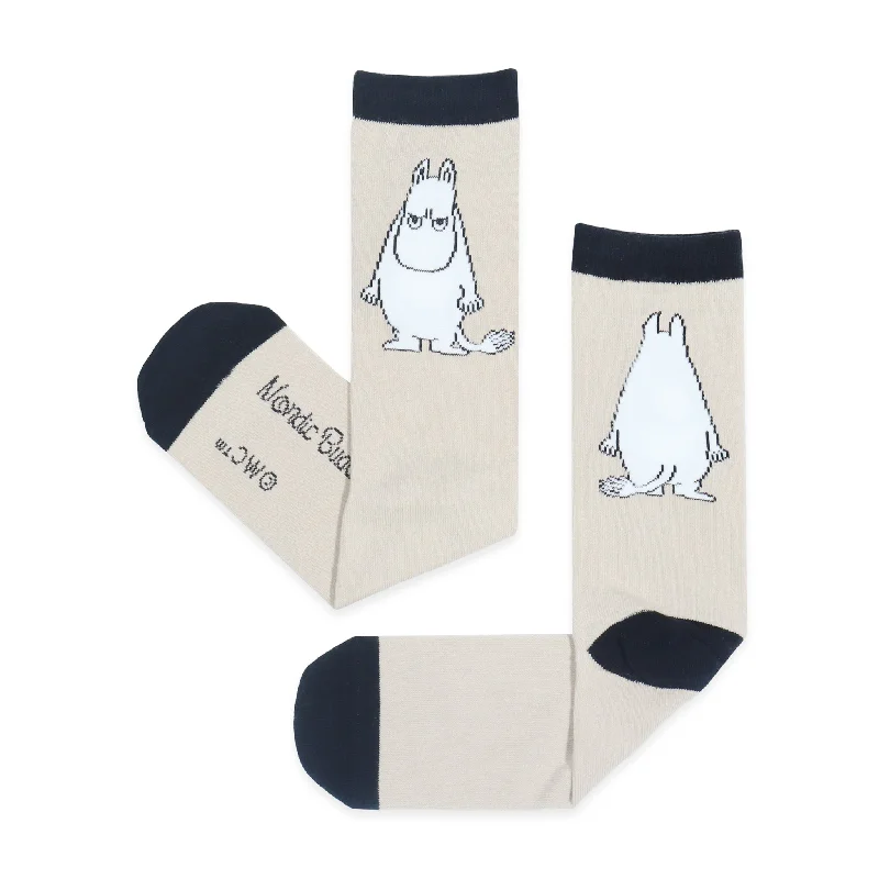 Men's trendy wristwatch-Moomintroll Grumpy Men Socks - Beige