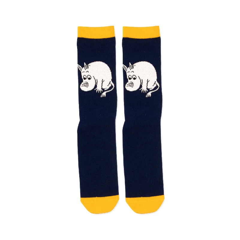 Men's stylish suspenders accessory-Moomintrolls Butt Men Socks - Navy