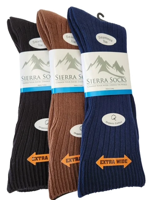 Men's classic suspenders accessory-Organic Cotton Solid Color Crew Socks