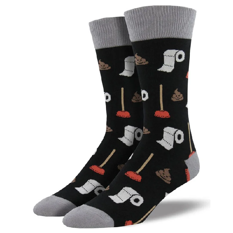 Men's elegant scarf accessory-Men's Poop Party Socks