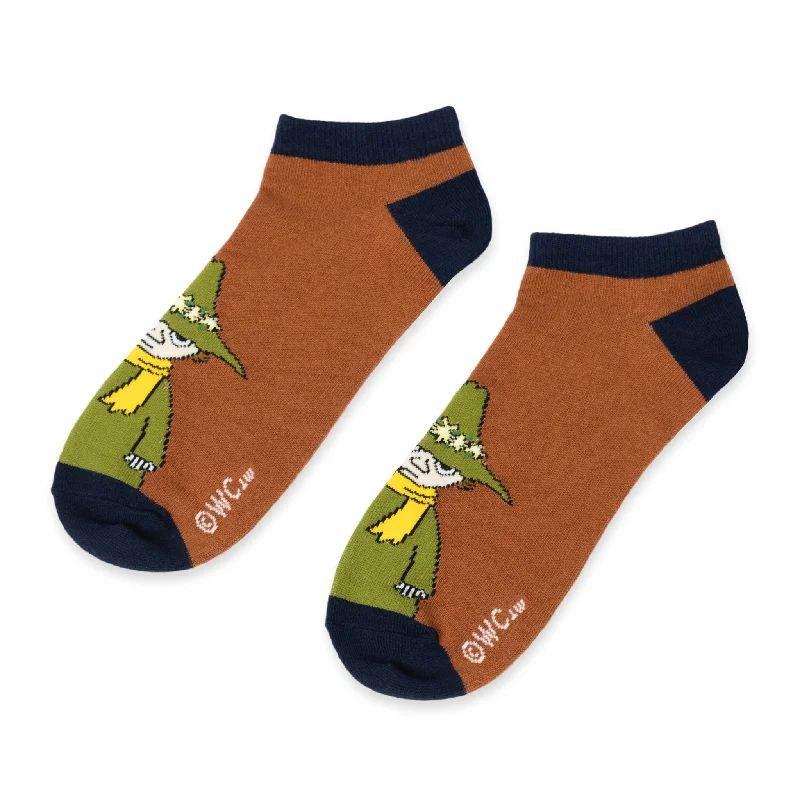 Men's modern silk scarf-Snufkin Men Ankle Socks - Brown and Navy