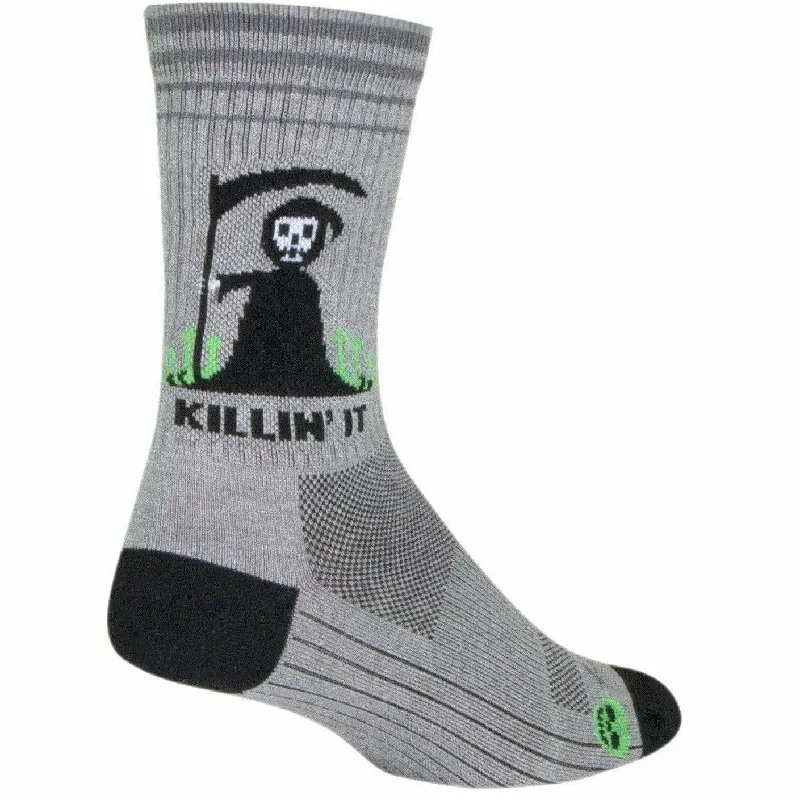 Men's modern leather belt-SockGuy Killin It Performance Crew Socks