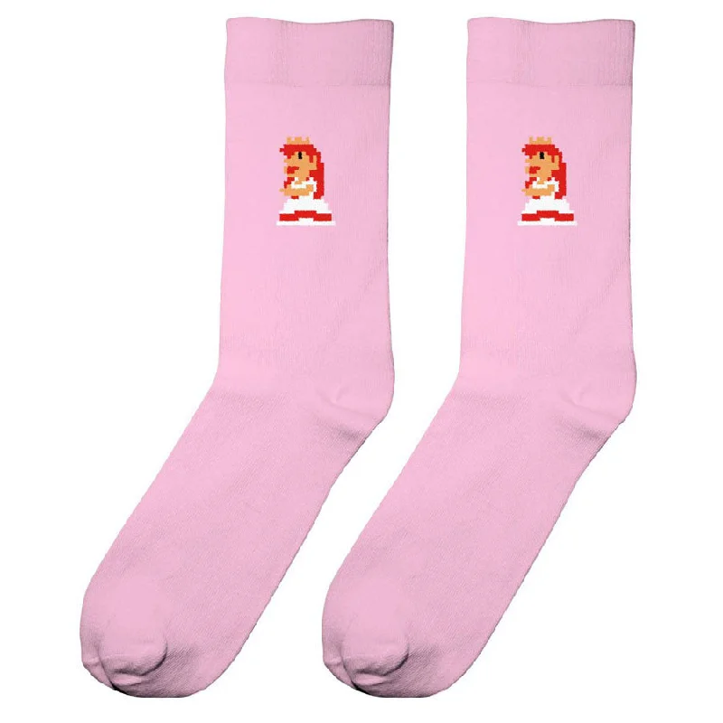 Men's breathable beanie hat-Unisex Super Mario Princess Peach Socks