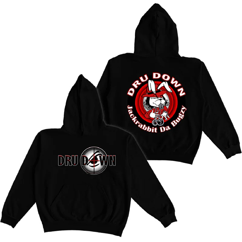 Men's cozy athletic hoodie-Dru Down - Jackrabbit Da Bugzy Hoodie