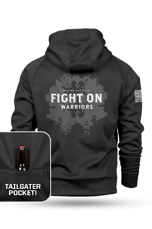 Men's cozy zip-up hoodie-Fight The War Within - Tailgater Hoodie