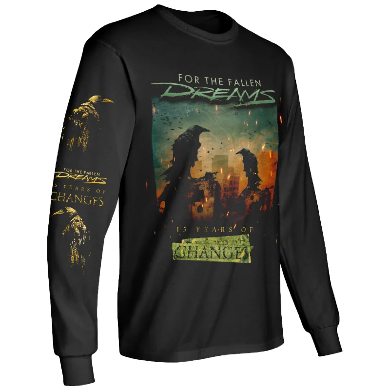 Men's lightweight cotton hoodie-For The Fallen Dreams - Changes Long Sleeve