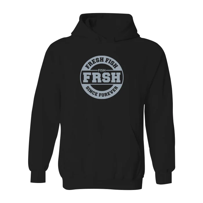 Men's trendy graphic hoodie-#FRESHFISH Classic Heavy Hoodie - Gray Print