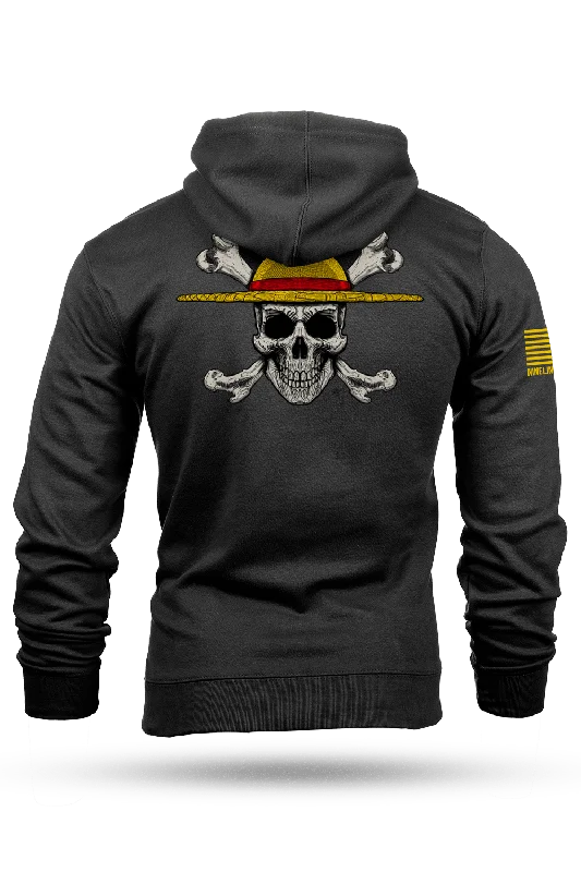 Men's durable fleece hoodie-Straw Hat - Hoodie