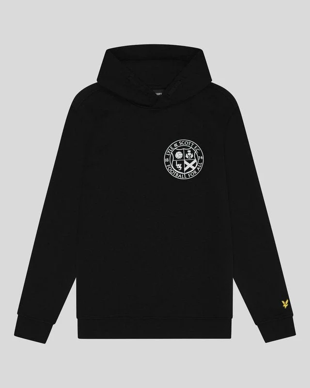 Men's cozy zip-up hoodie-Kids Football Logo Hoodie