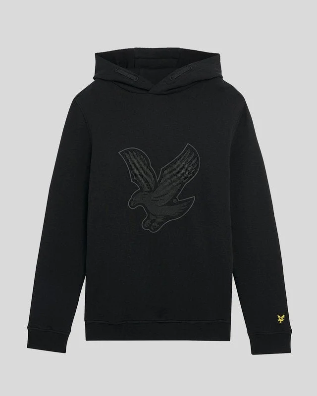 Men's warm pullover hoodie-Kids Graphic Eagle Hoodie