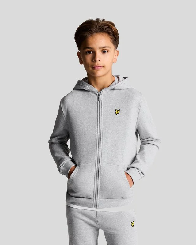 Men's cozy athletic hoodie-Kids Zip Through Hoodie