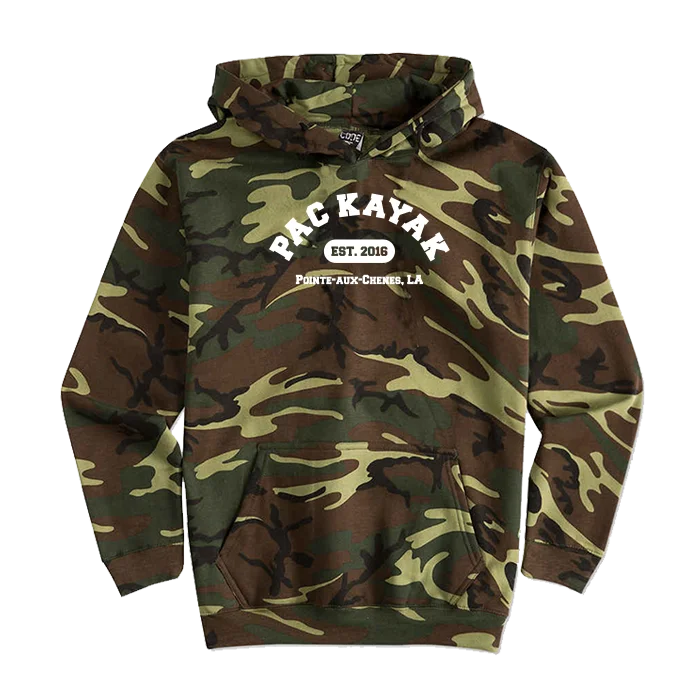 Men's modern pullover hoodie-#PACKAYAK Camo Hoodie