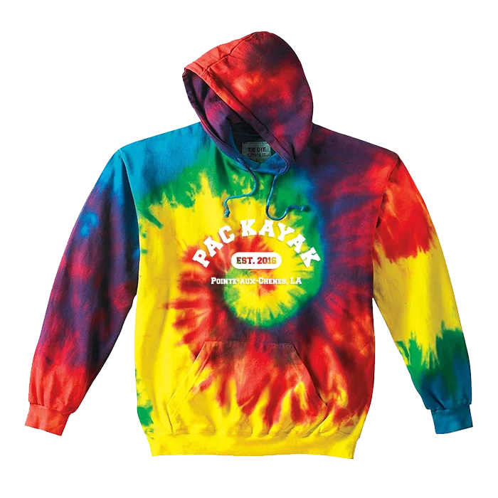 Men's durable cotton sweatshirt-#PACKAYAK Mr. Eddie Edition Tie-Dyed Hoodie