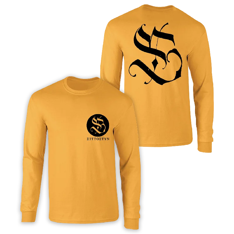 Men's slim casual hoodie-SET TO STUN Logo Long Sleeve