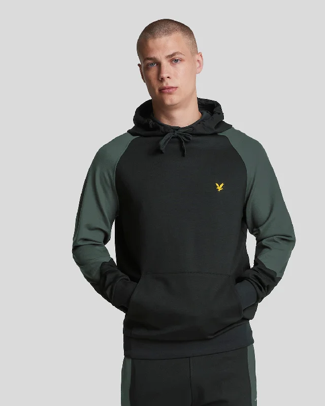 Men's warm zip-up sweatshirt-Sports Colour Block Hoodie