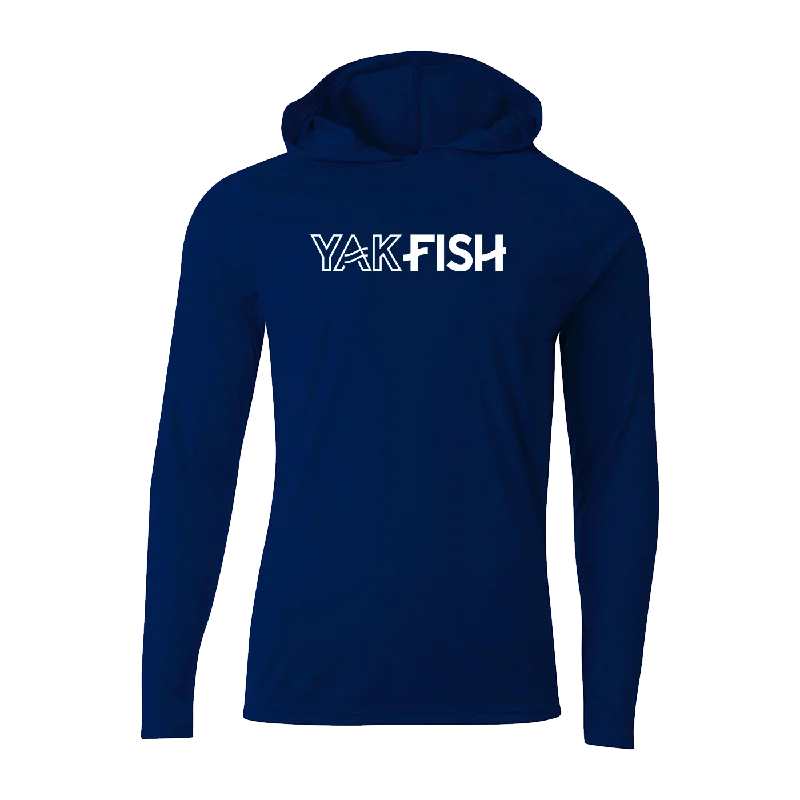 Men's breathable crew hoodie-#YAKFISH Performance Long Sleeve Hoodie