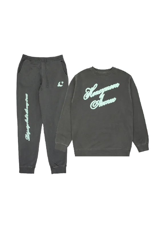 Men's soft pullover hoodie-yours truly 10th anniversary honeymoon avenue crewneck + sweatpants