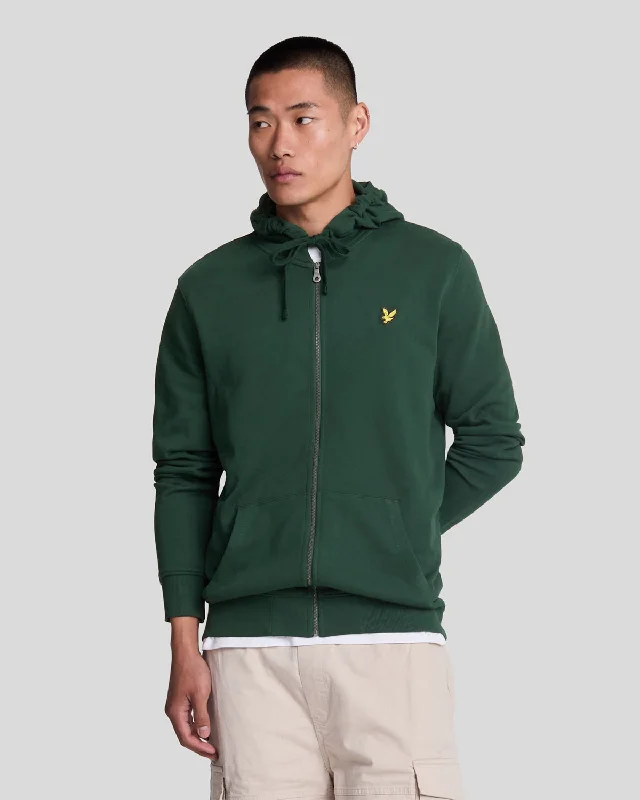 Men's cozy athletic hoodie-Zip Through Hoodie