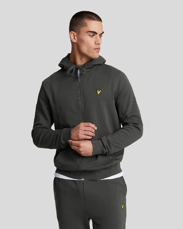 Men's modern crew hoodie-Zip Through Hoodie