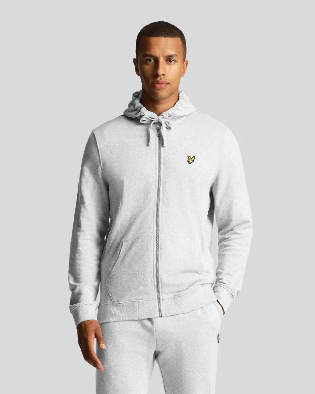 Men's soft cotton hoodie-Zip Through Hoodie