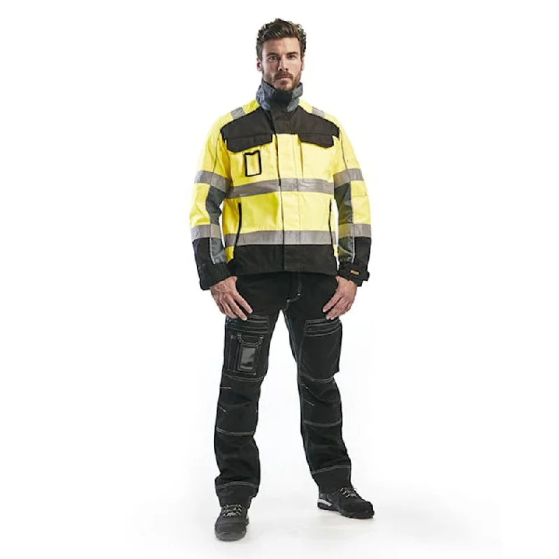 Men's warm parka jacket-Blaklader 4051 Hi-Vis Water-Repellent Jacket