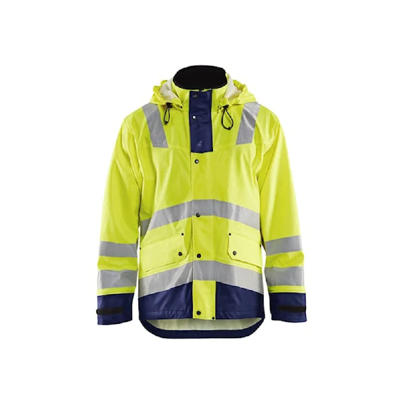 Men's trendy quilted jacket-Blaklader 4302 Rain jacket Hi-Vis Level 2