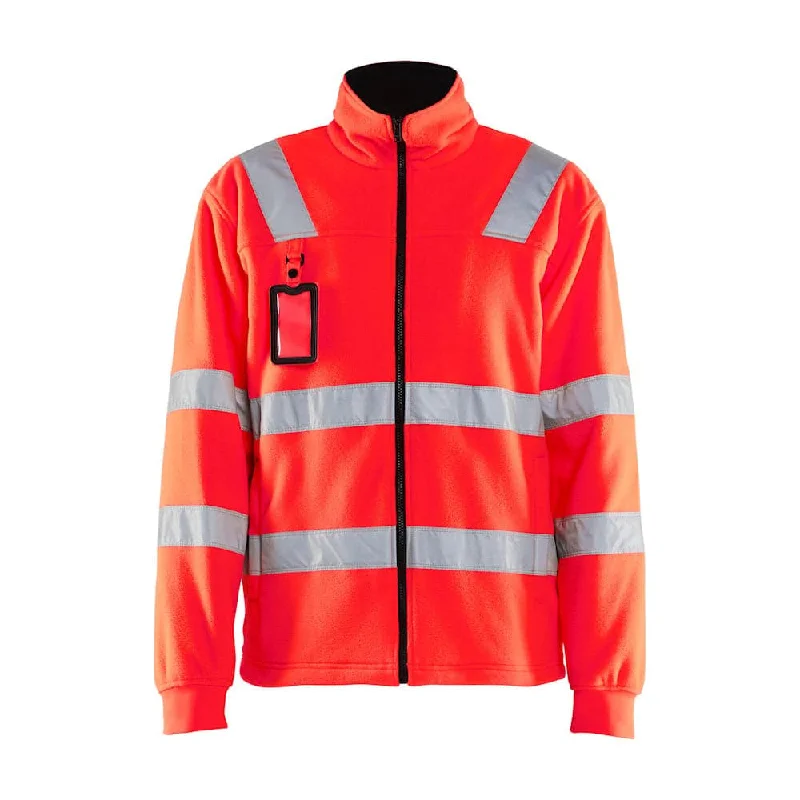 Men's breathable windbreaker-Blaklader 4833 Hi-Vis Full Zip Fleece Jacket