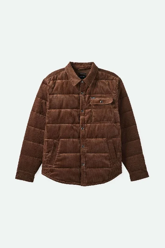 Men's warm parka jacket-Cass Jacket - Pinecone Brown Cord