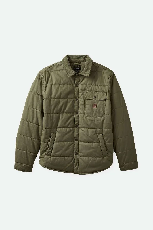 Men's rugged windbreaker-Cass Waxed Canvas Jacket - Olive Surplus