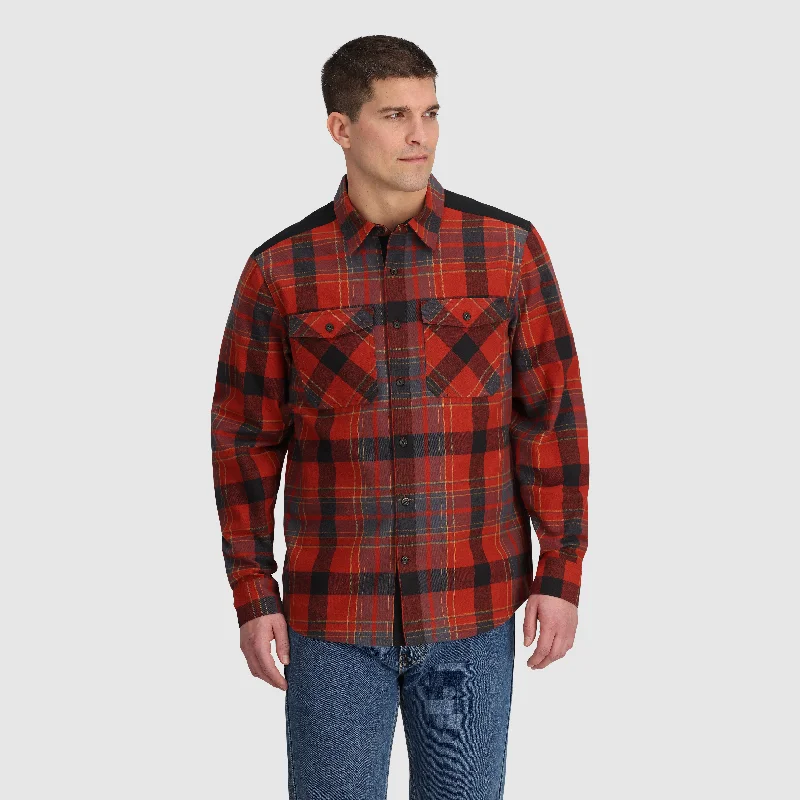 Men's lightweight quilted jacket-Men's Wallingford Flannel Shirt Jacket