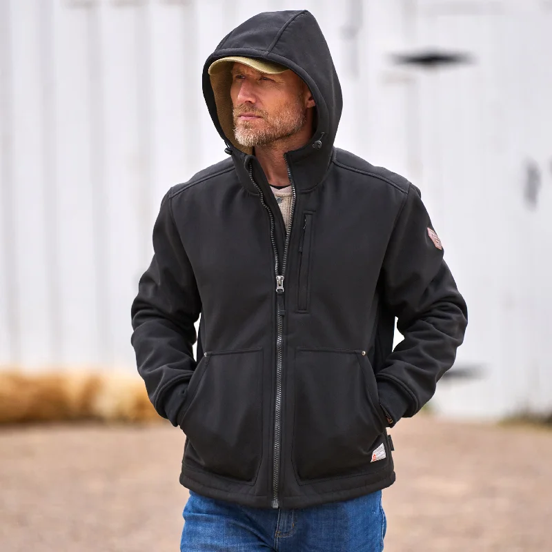 Men's casual bomber jacket-Men's Wind River Burly Canvas Softshell Jacket