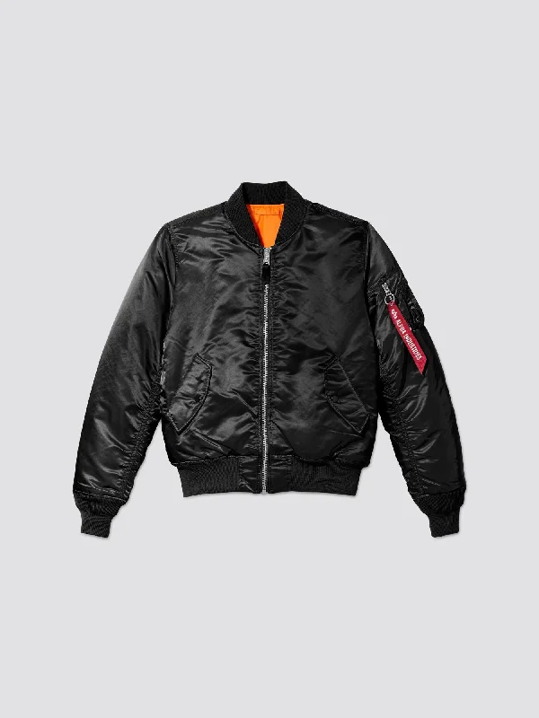 Men's classic leather jacket-MA-1 BOMBER JACKET SLIM FIT