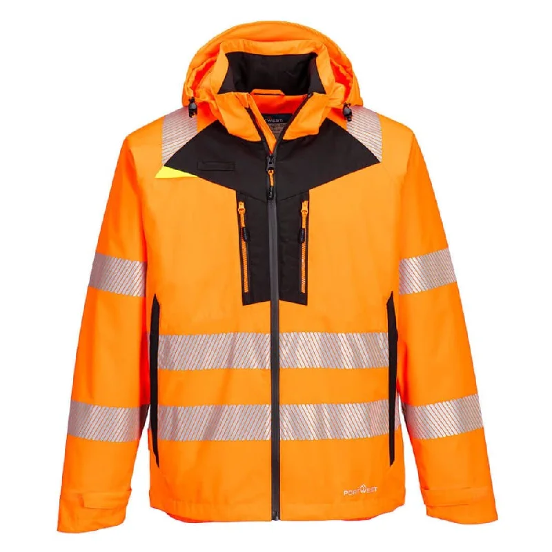 Men's casual denim jacket-Portwest DX462 DX4 Hi-Vis Waterproof Jacket